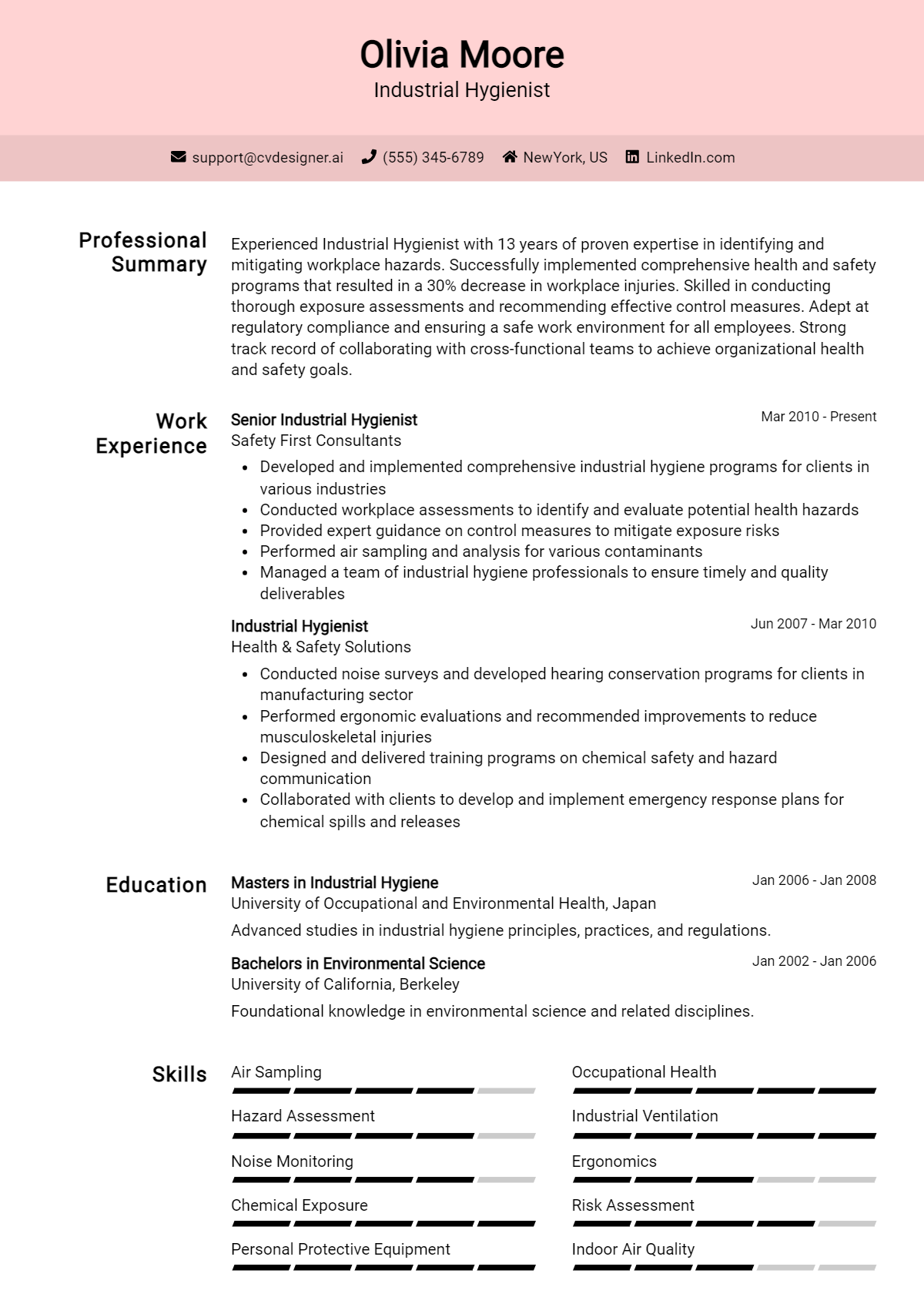 Industrial Hygienist Resume Example for 2026: Proven Tips & Templates Preview