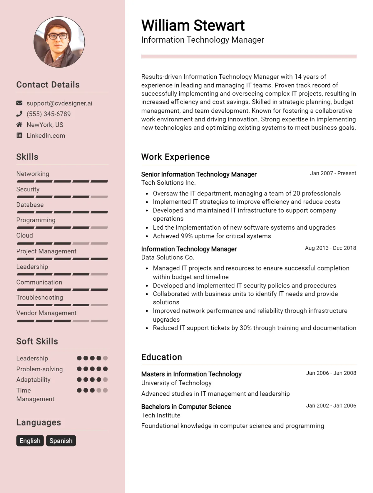 8 Information Technology Manager CV Examples and Guide for 2026 Preview