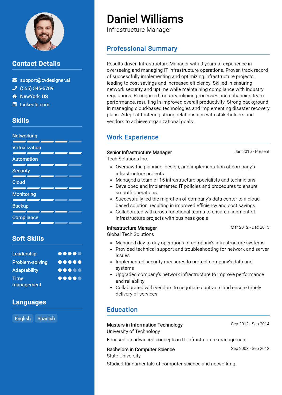 Infrastructure Manager Resume Example for 2026: Proven Tips & Templates Preview