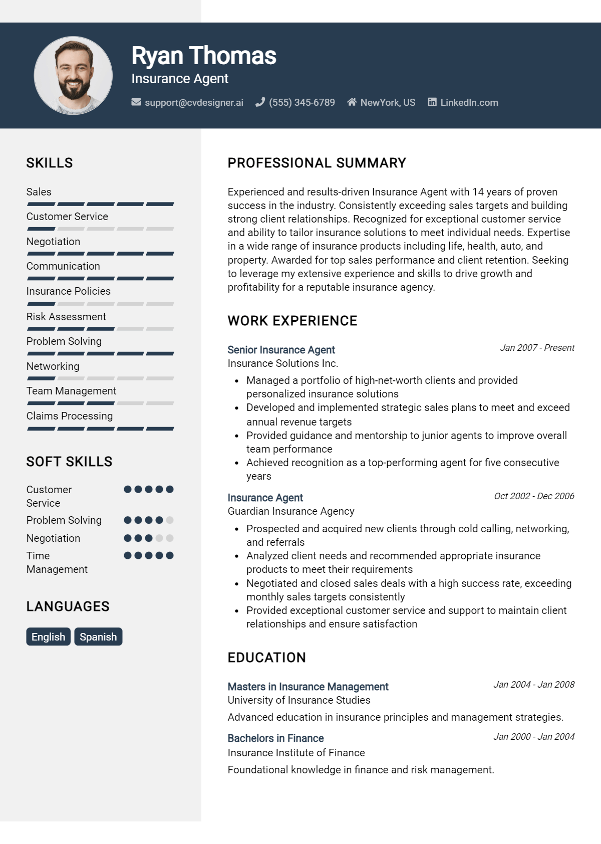 14 Insurance Agent Resume Examples And Templates for 2026 Preview