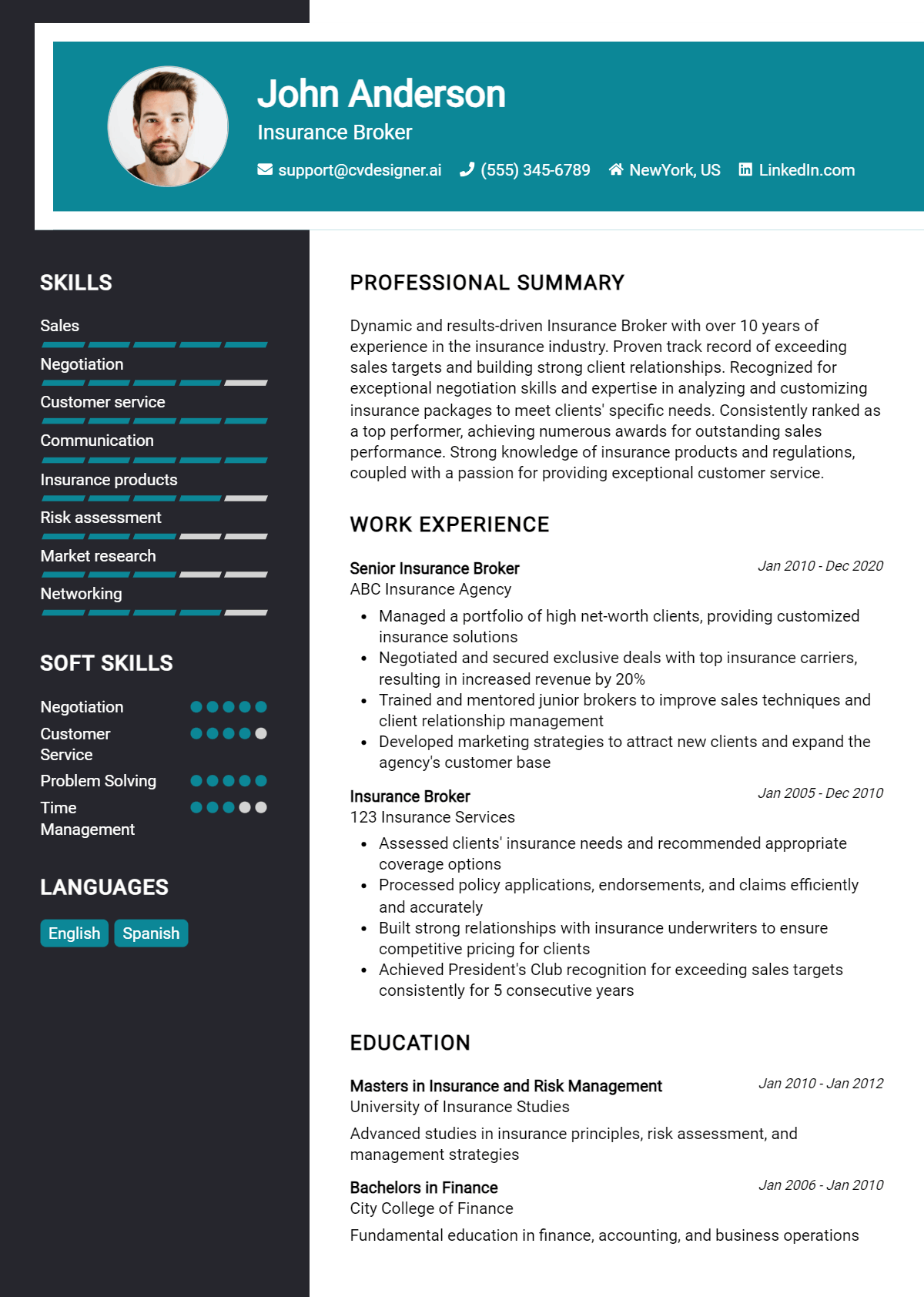 12 Insurance Broker Resume Examples And Templates for 2026 Preview