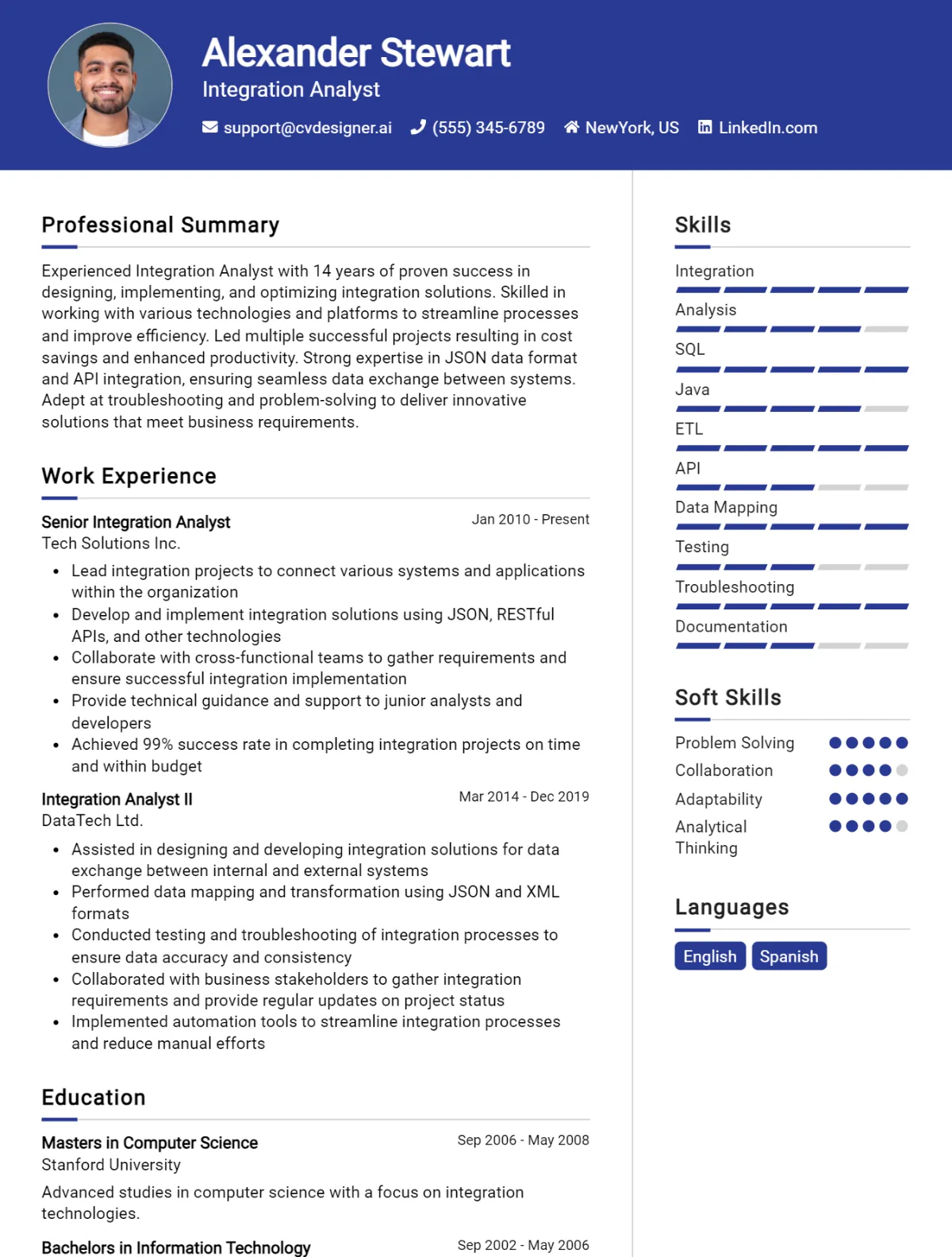 Integration Analyst CV Example For 2026: How to Craft a Winning CV Preview