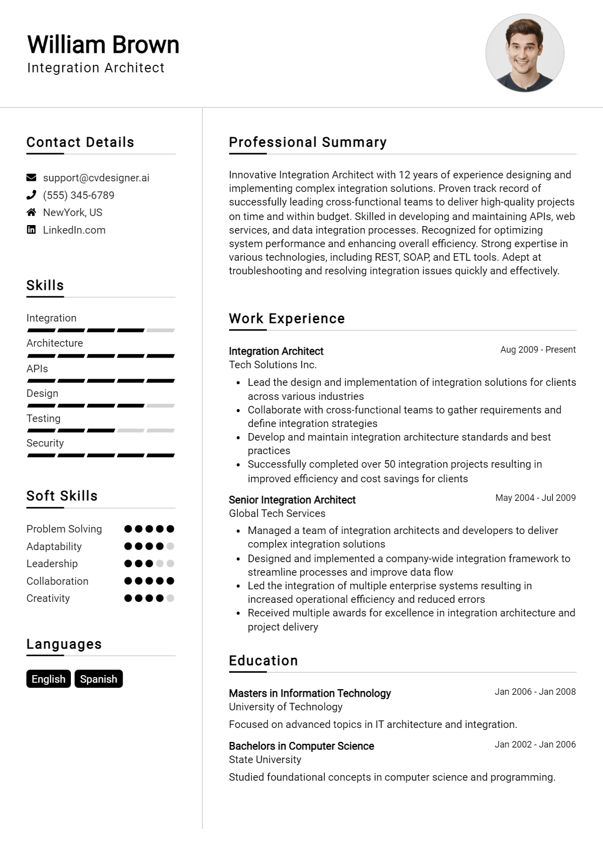Integration Architect Resume Example for 2026: Free Guide Preview