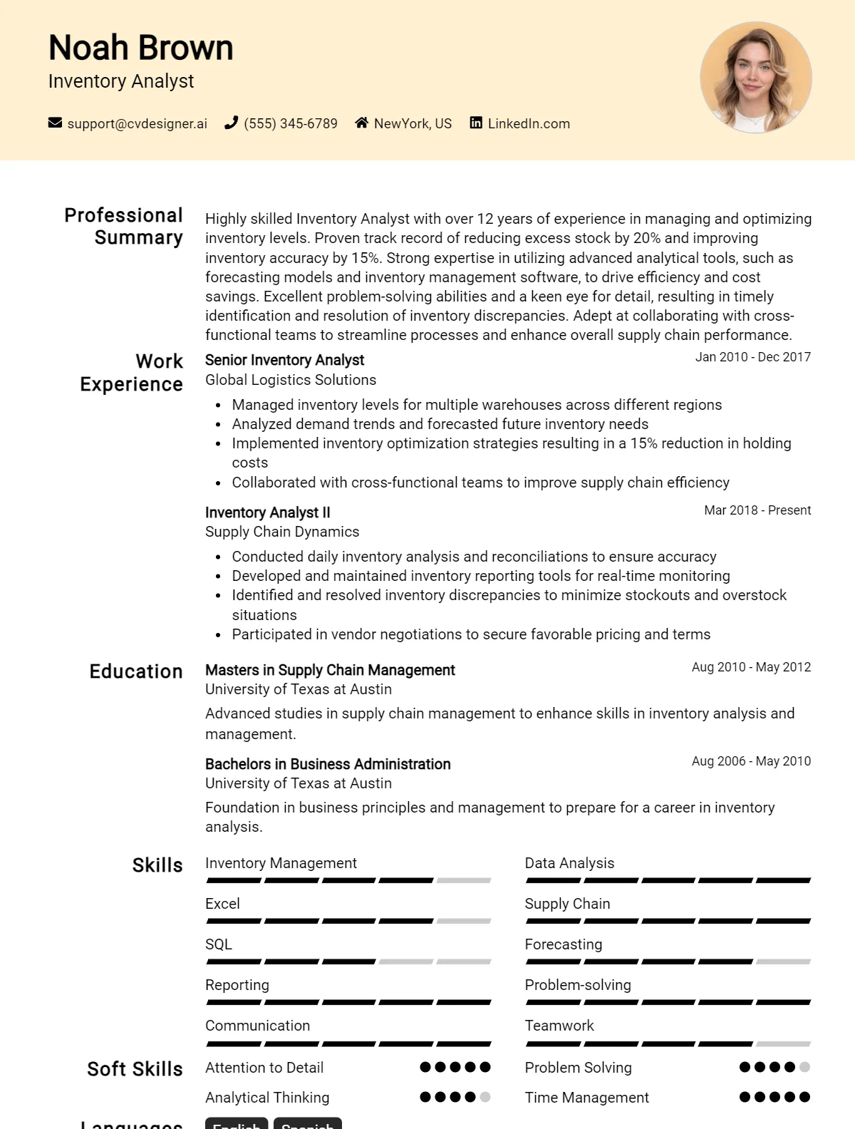 12 Inventory Analyst CV Examples And Templates For 2026 Preview