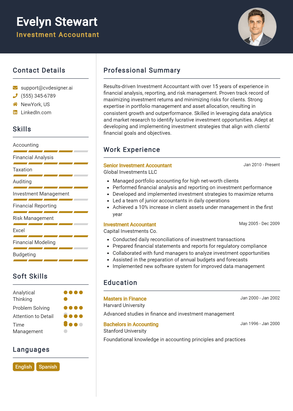 17 Investment Accountant Resume Examples And Templates for 2026 Preview