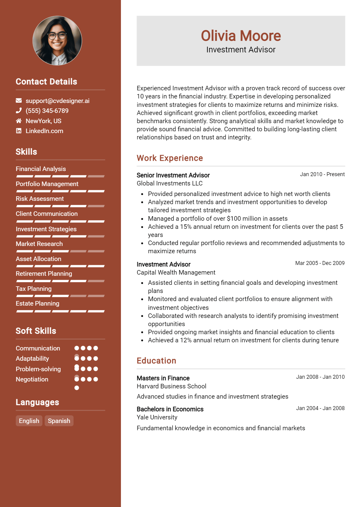 Investment Advisor Resume Example for 2026: Strategies & Templates Preview