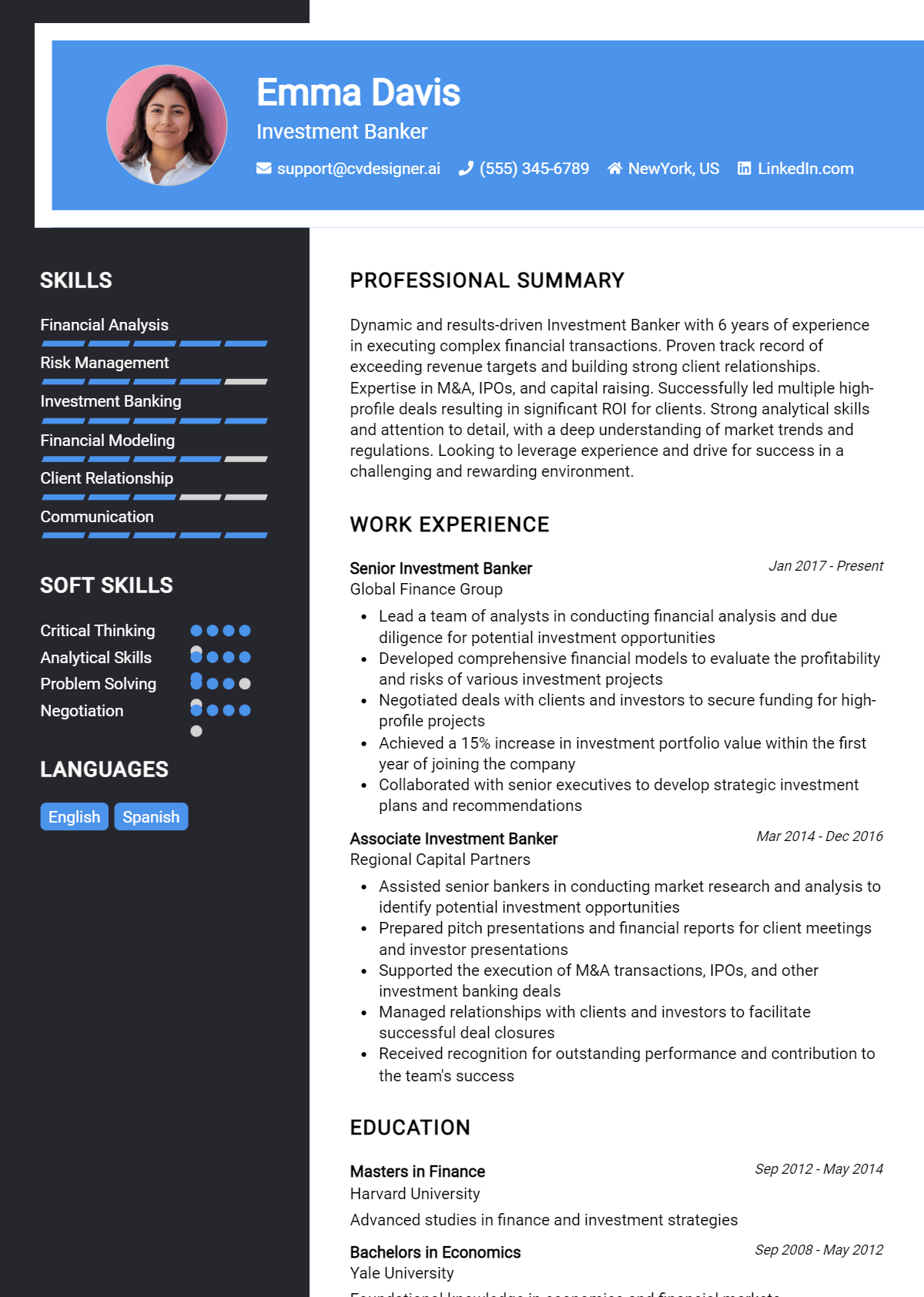 12 Investment Banker Resume Examples And Templates for 2026 Preview
