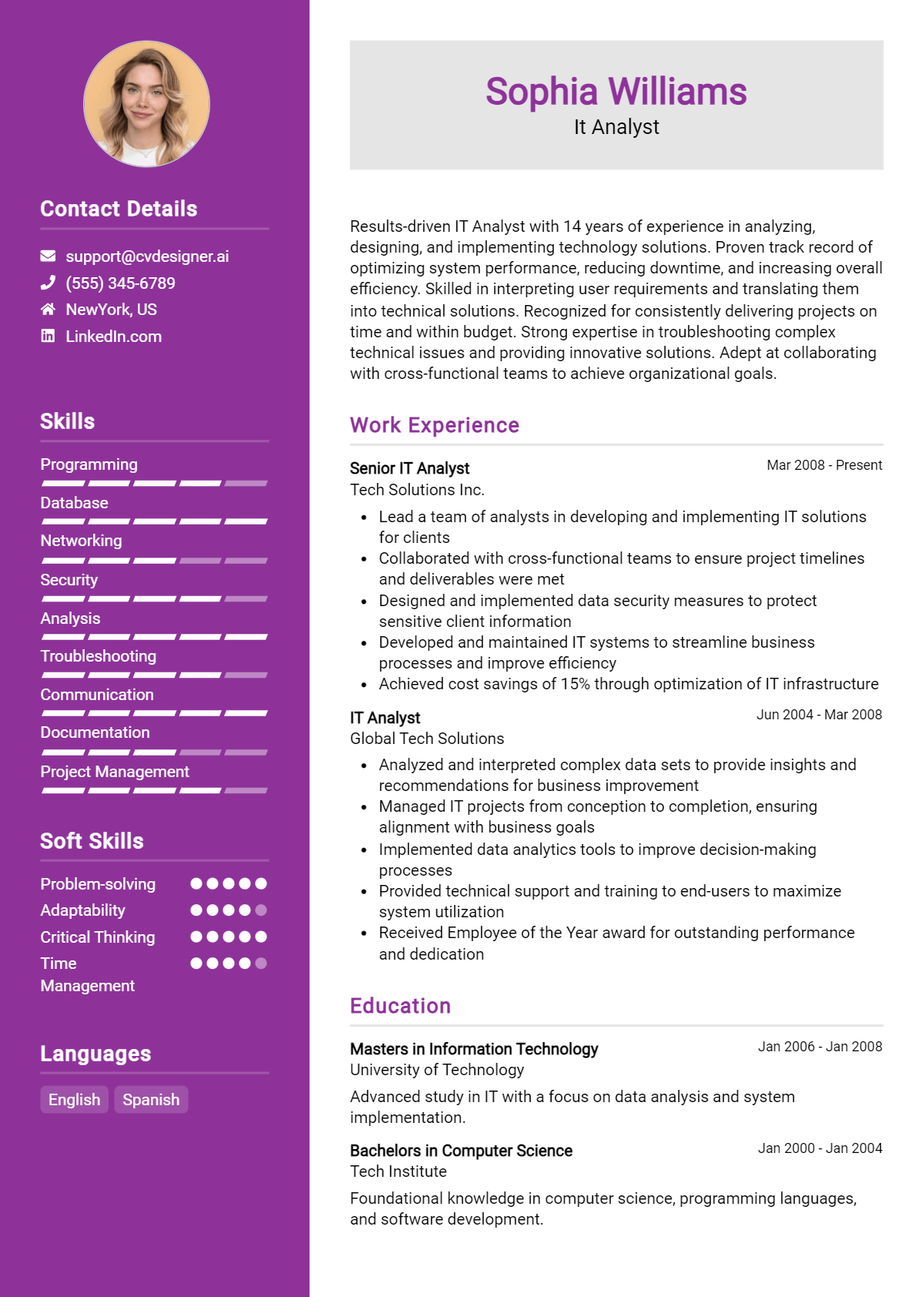 IT Analyst Resume Example for 2026: Best Tips Preview