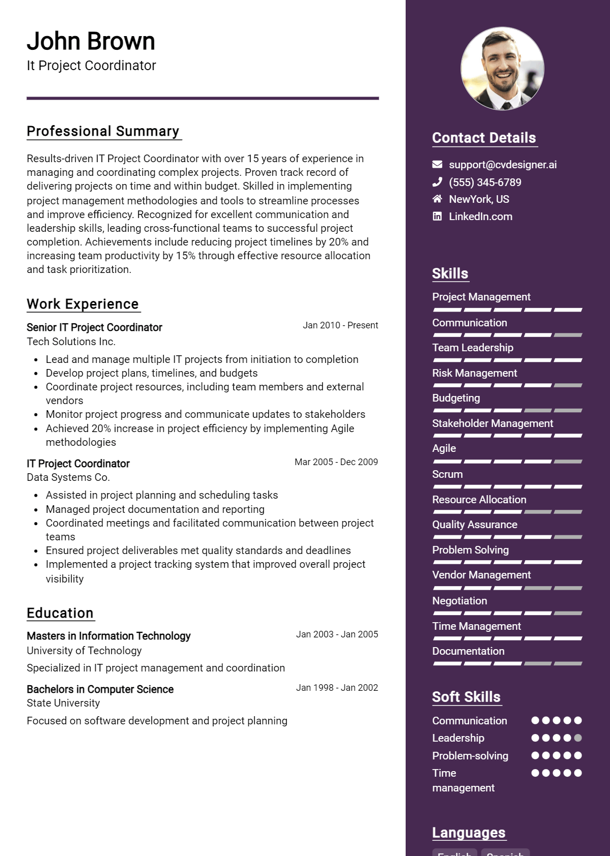 12 IT Project Coordinator Resume Examples And Templates for 2026 Preview