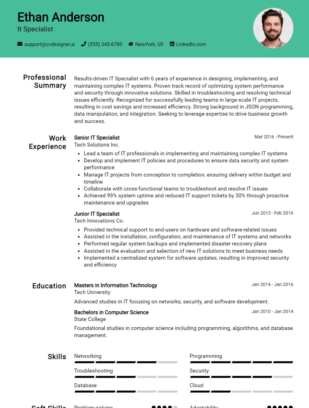 15 IT Specialist CV Examples And Templates For 2026 Preview