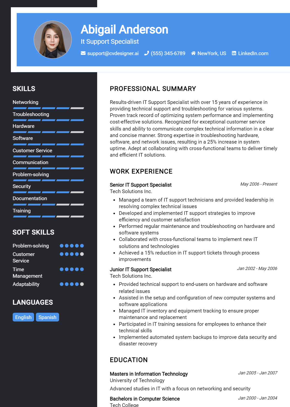 16 IT Support Specialist Resume Examples And Templates for 2026 Preview