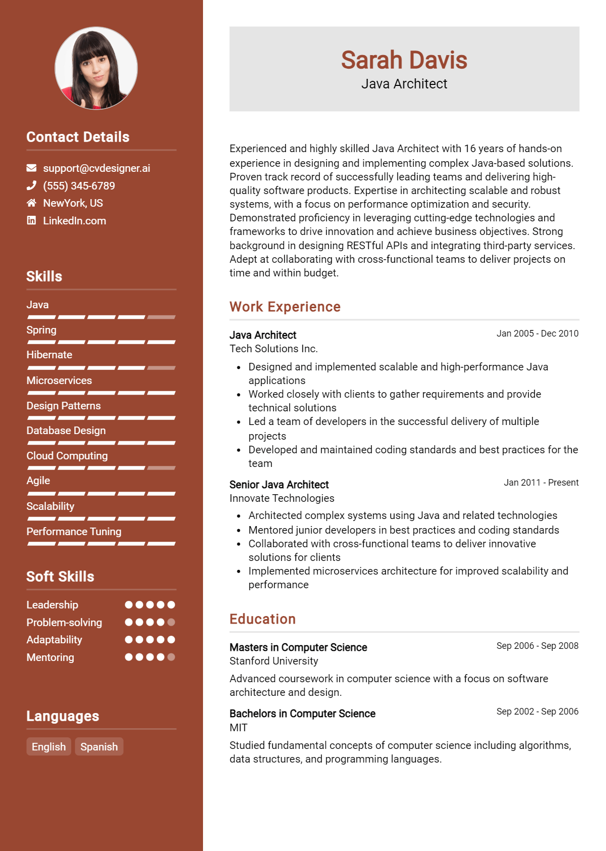 16 Java Architect Resume Examples And Templates for 2026 Preview