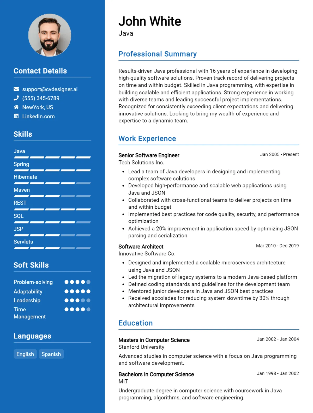 Java CV Example For 2026: Strategies & Templates Preview