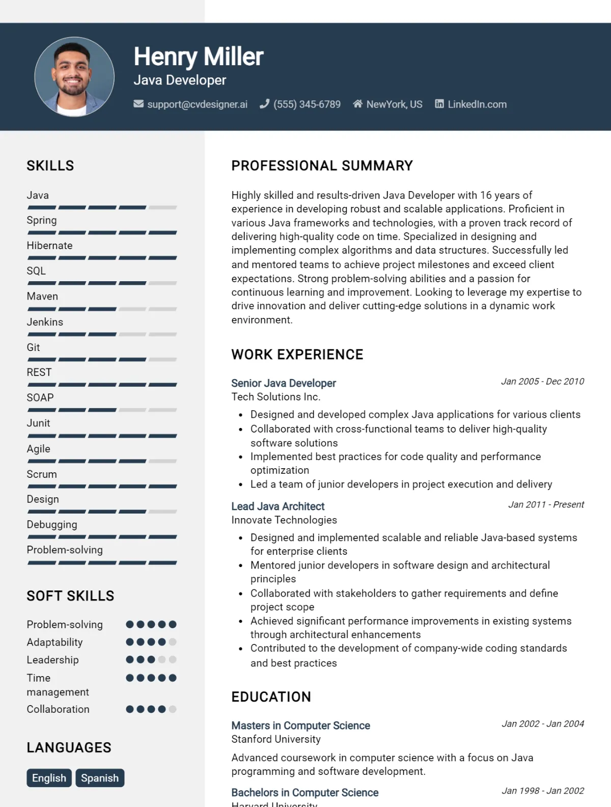 12 Java Developer CV Examples and Templates for 2026 Preview