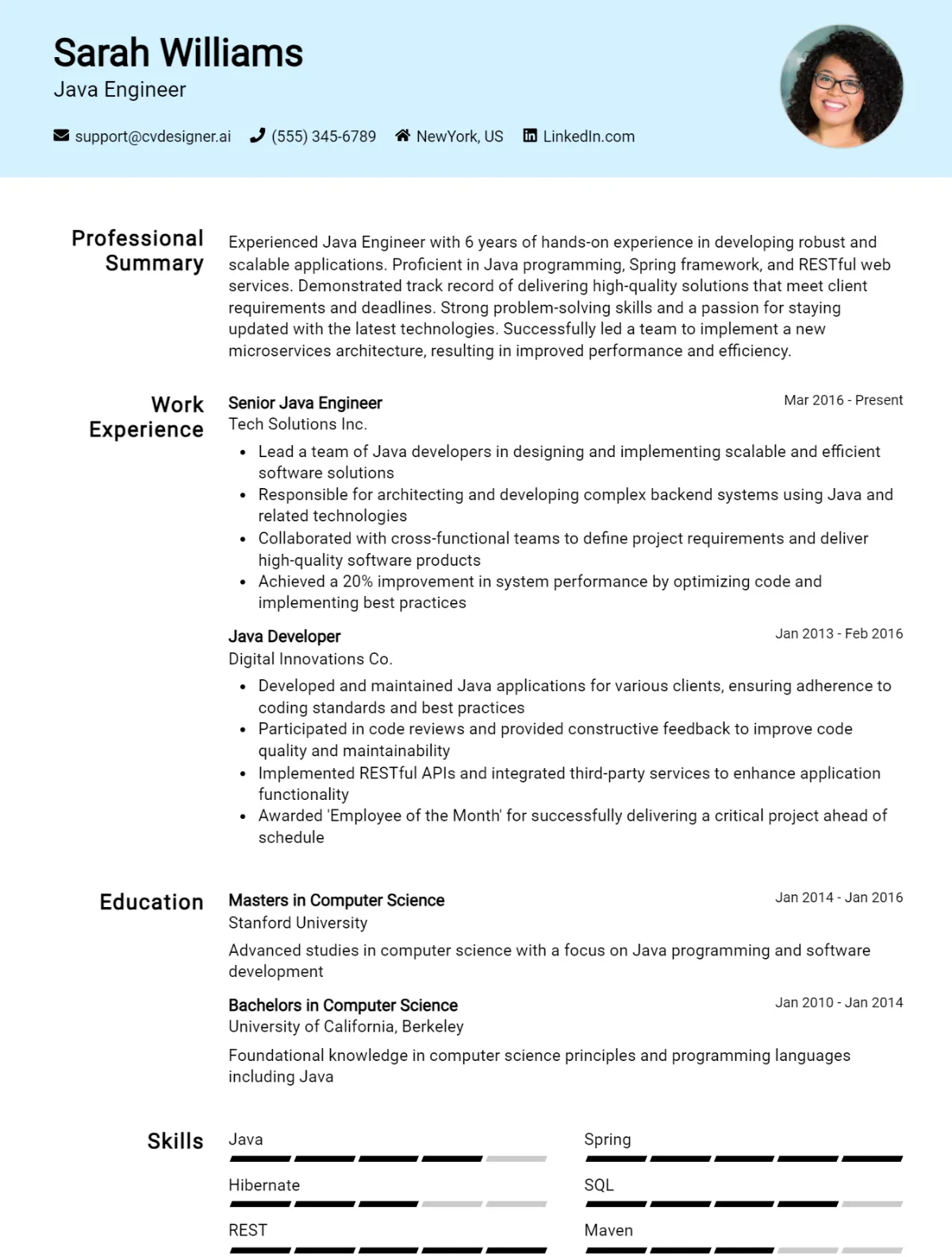 14 Java Engineer CV Examples And Free Templates For 2026 Preview