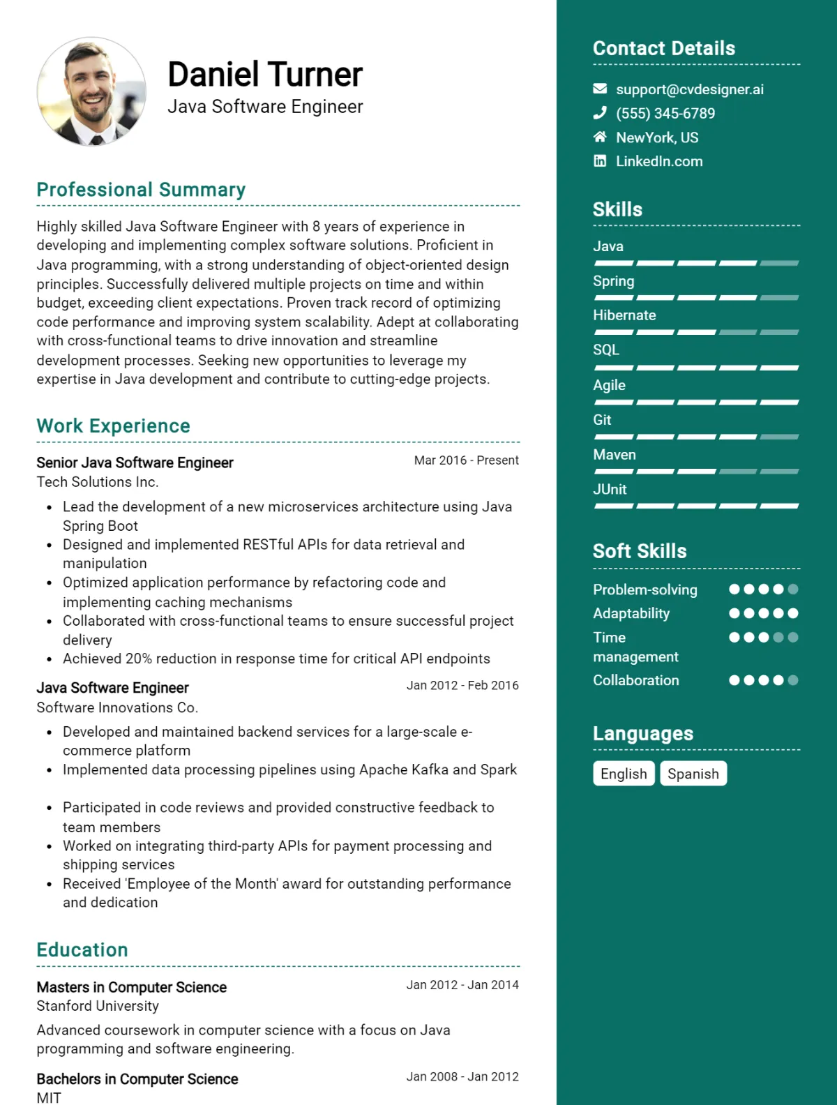 10 Java Software Engineer CV Examples And Templates For 2026 Preview
