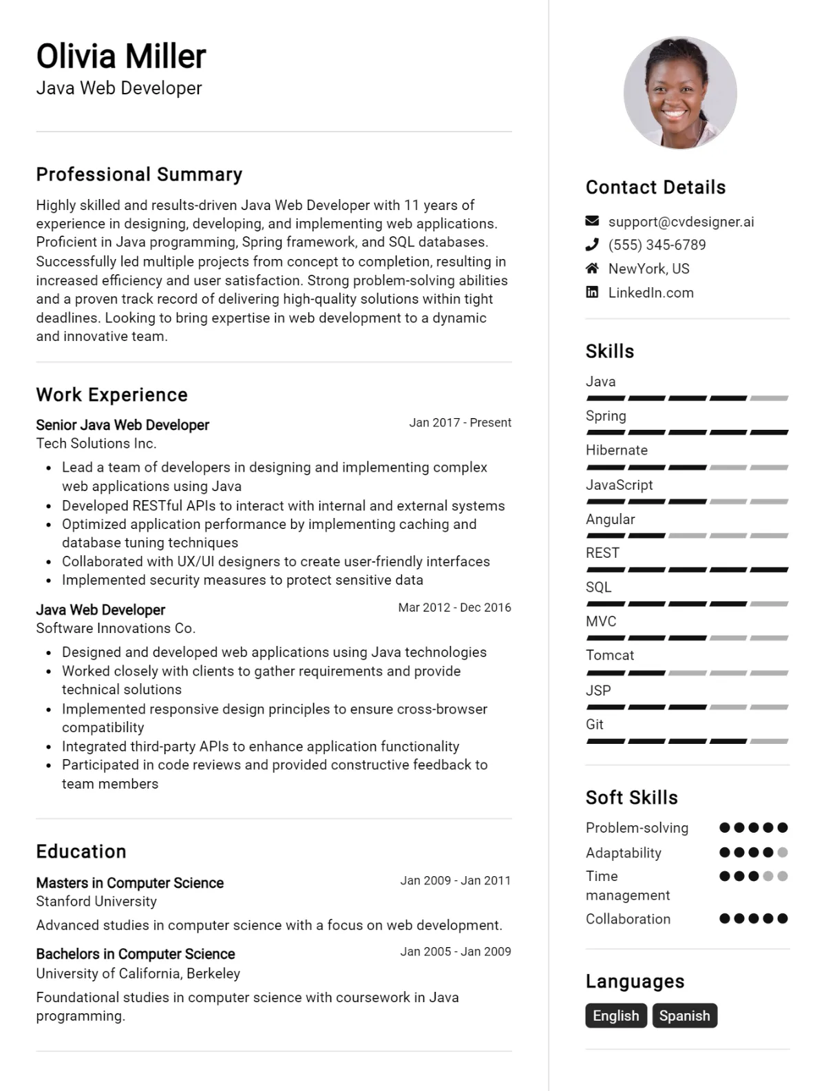 15 Java Web Developer CV Examples & Free Templates For 2026 Preview