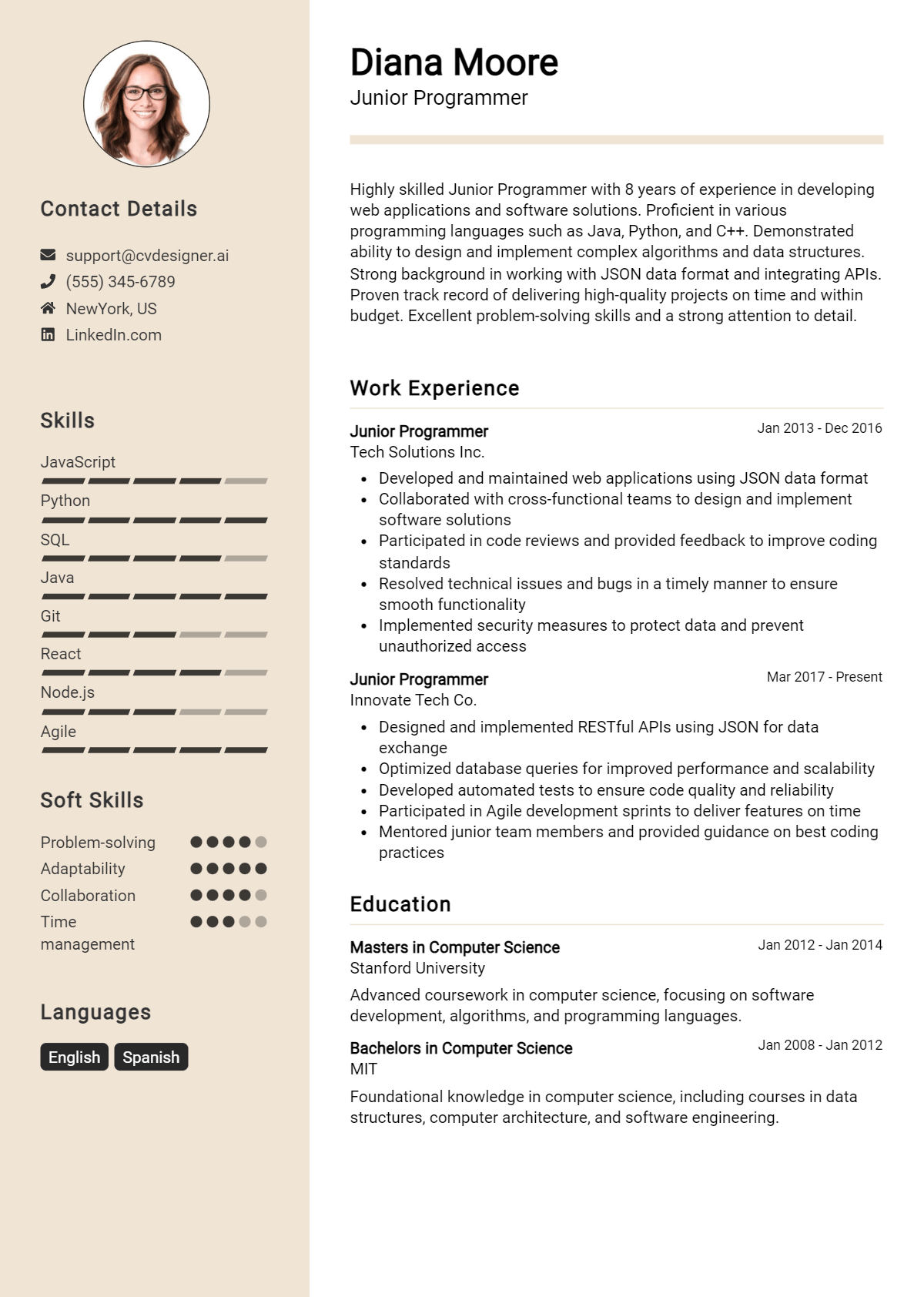 15 Junior Programmer Resume Examples And Templates for 2026 Preview