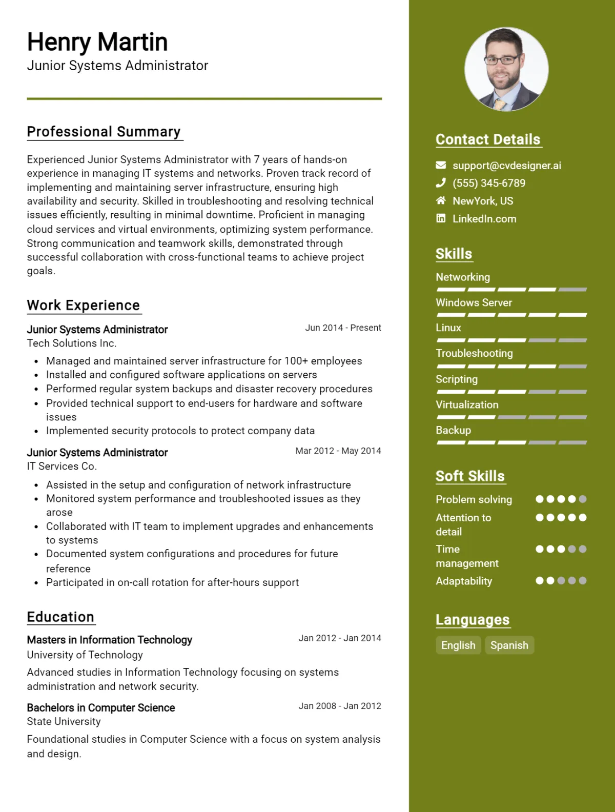 Junior Systems Administrator CV Example For 2026: How to Create a Professional CV Preview