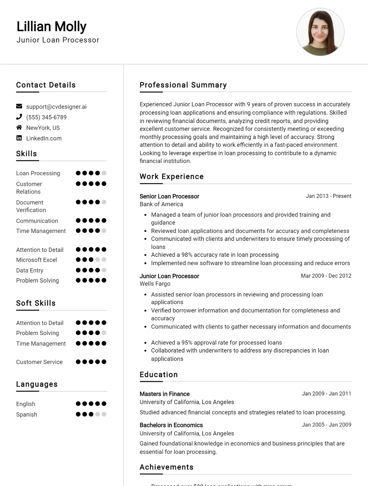 Junior Loan Processor CV Example For 2026: Top Tips & Samples Preview
