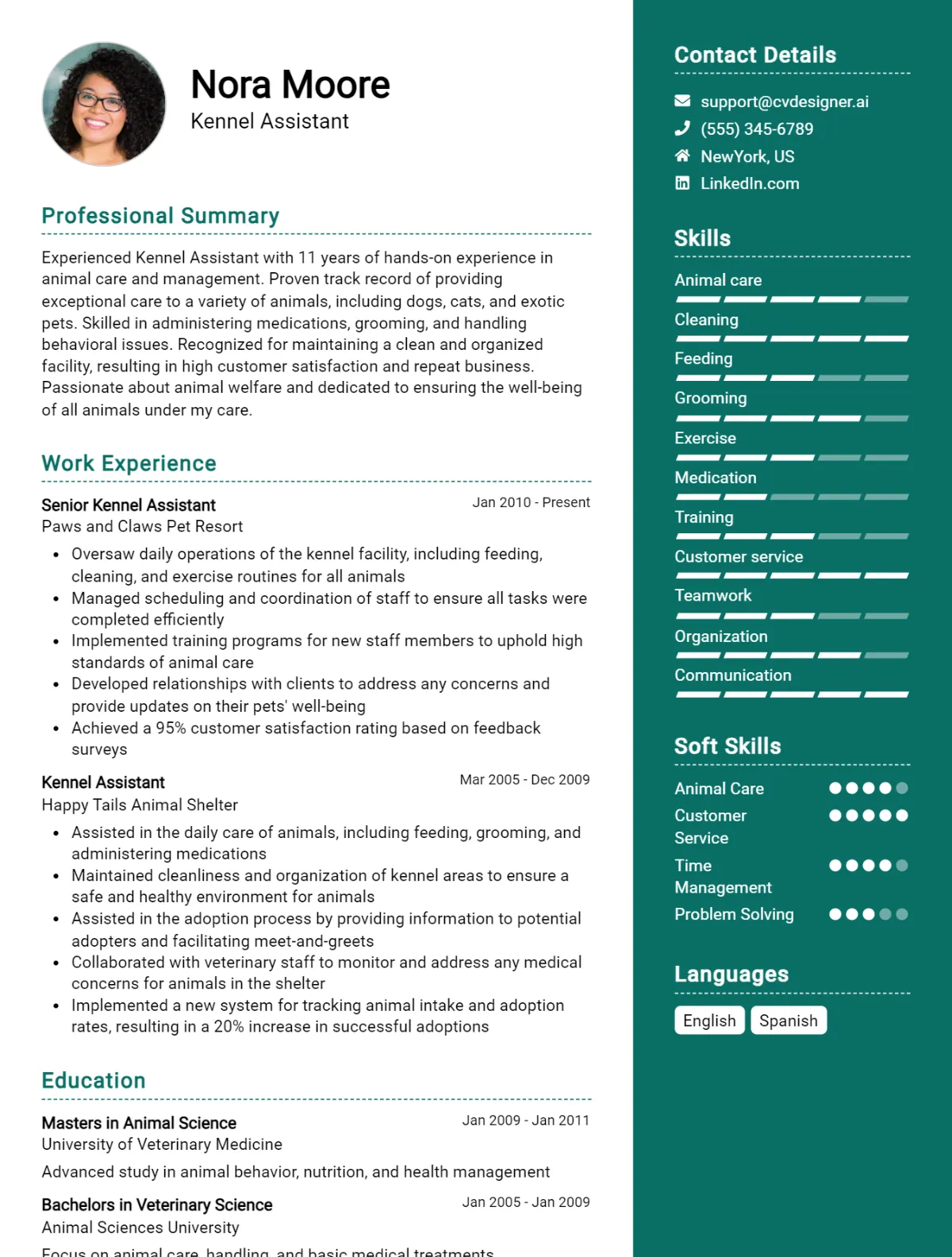 Kennel Assistant CV Example For 2026: Tips to Stand Out Preview