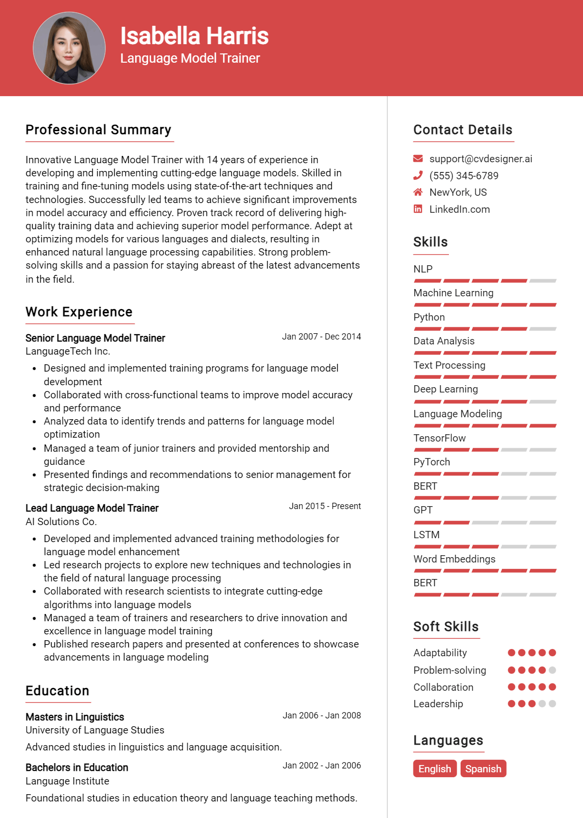 10 Language Model Trainer Resume Examples for 2026 Preview