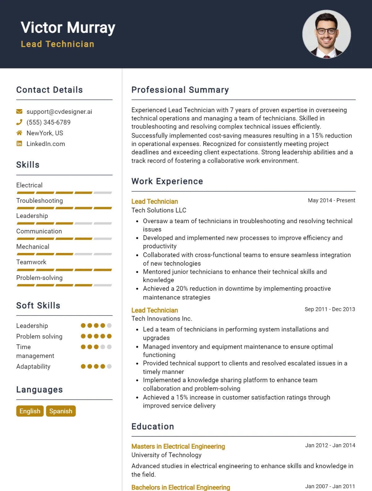 36 Technician CV Examples And Free Templates For 2026 Preview