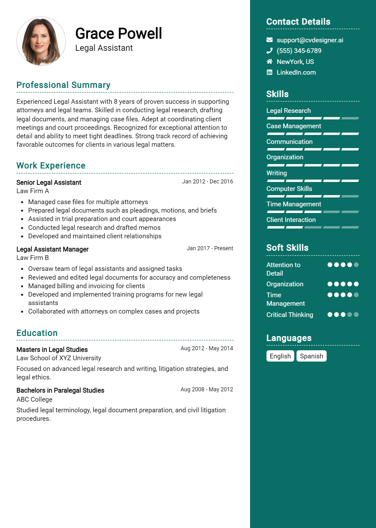 Legal Assistant Resume Example for 2026: Strategies & Templates Preview