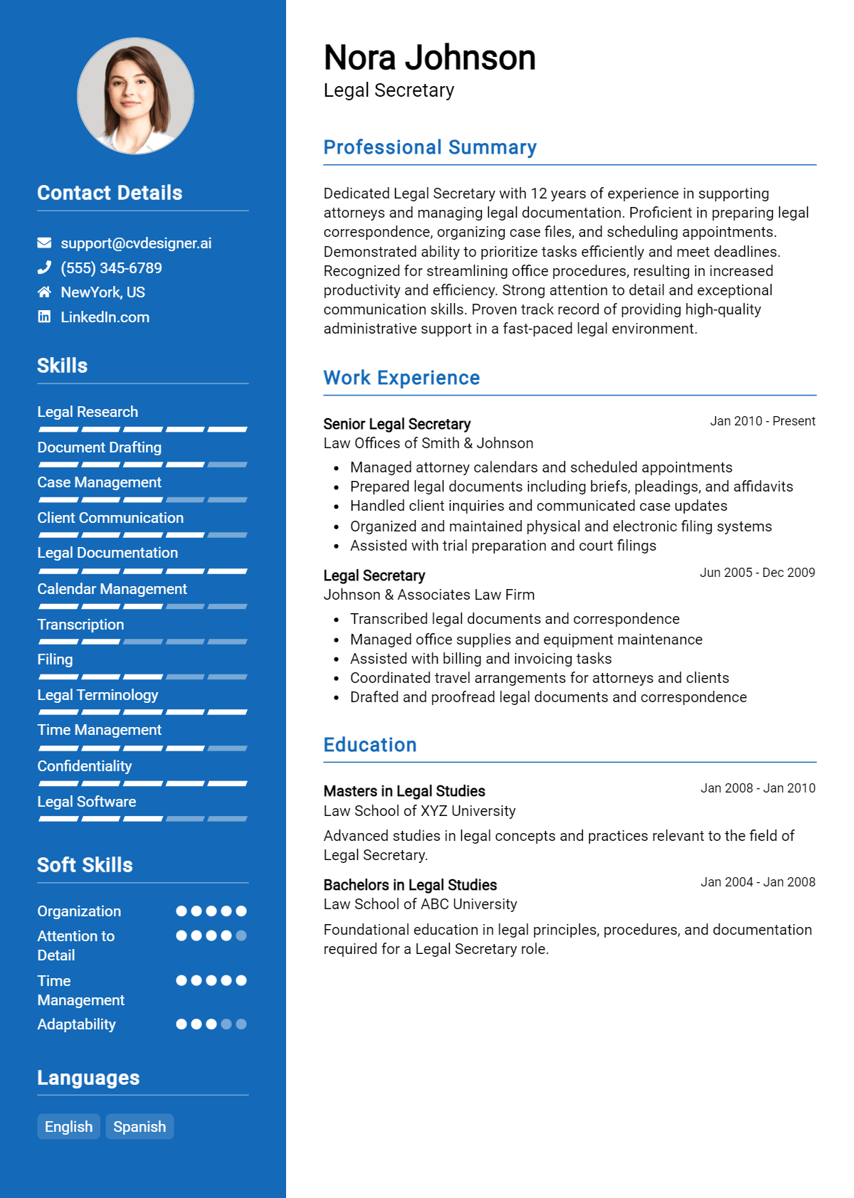 Legal Secretary Resume Example for 2026: Strategies & Templates Preview