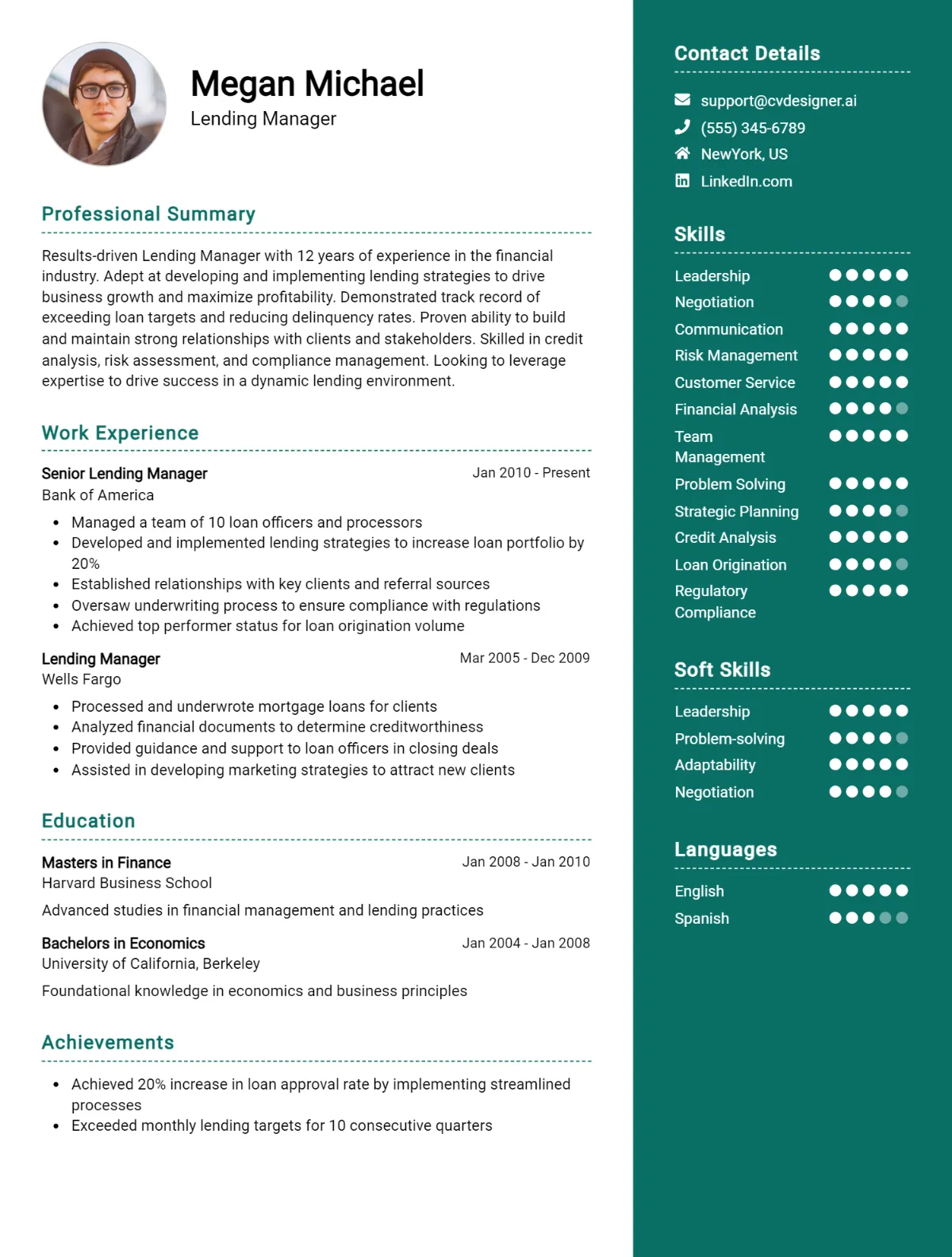 Lending Manager CV Example For 2026: How to Craft a Winning CV Preview