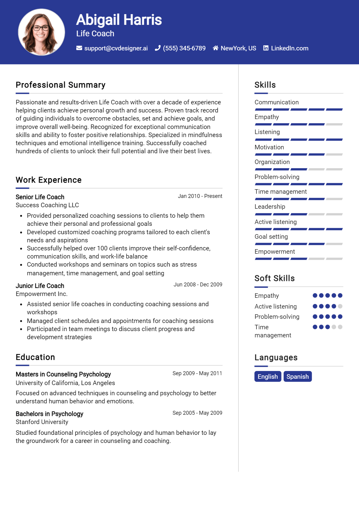 Life Coach Resume Example for 2026: Best Tips & Templates Preview