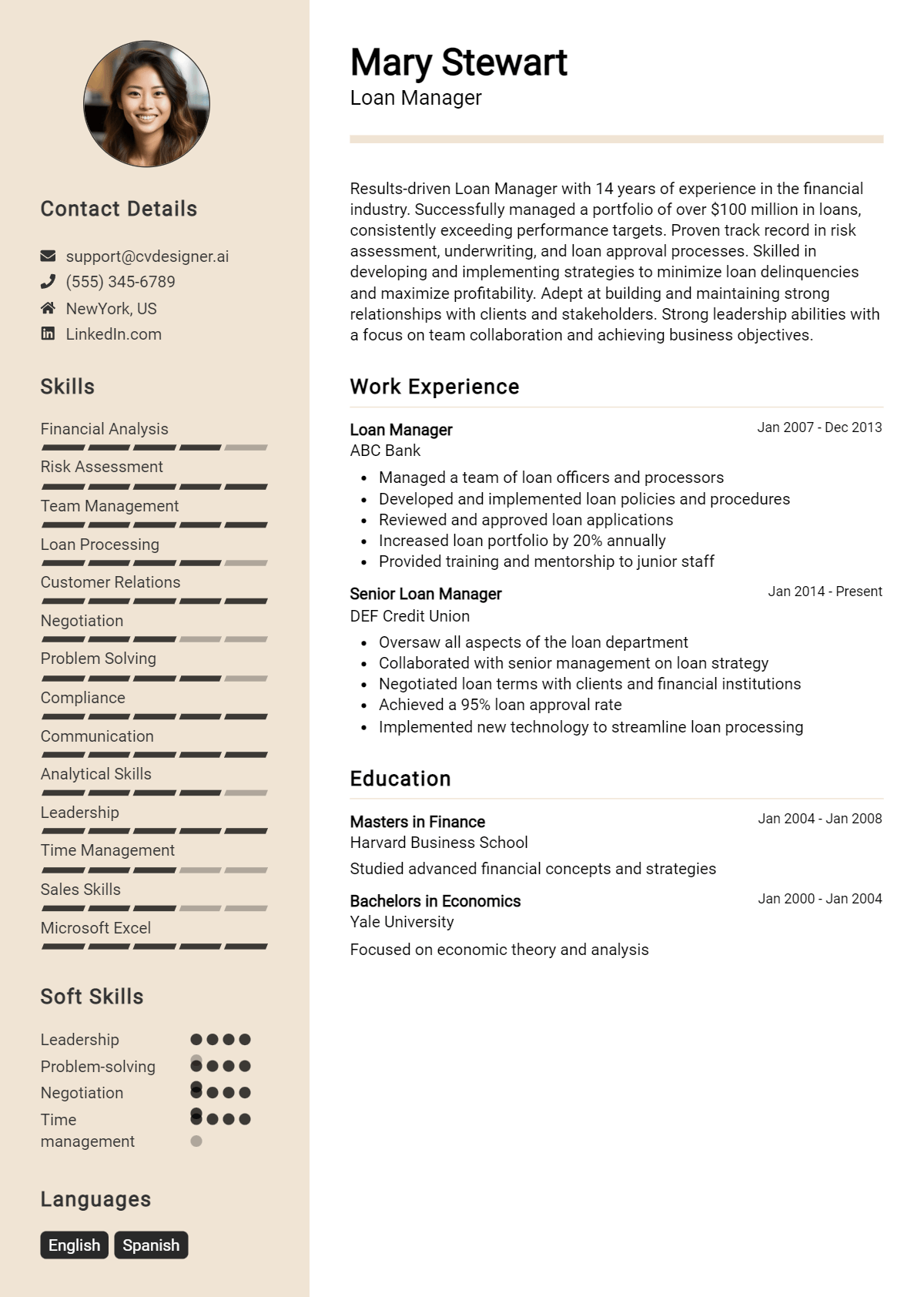 Loan Manager Resume Example for 2026: Strategies & Templates Preview