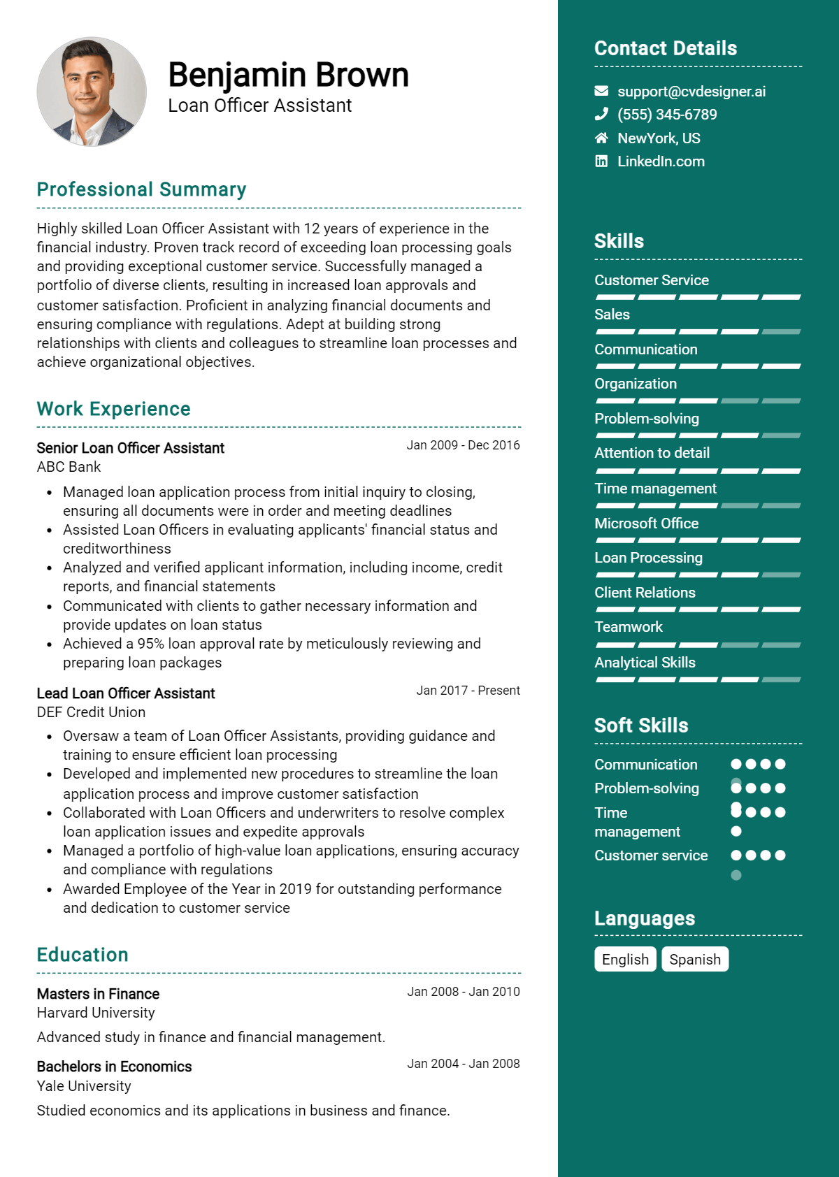 Loan Officer Assistant Resume Example for 2026: Best Writing Guide Preview