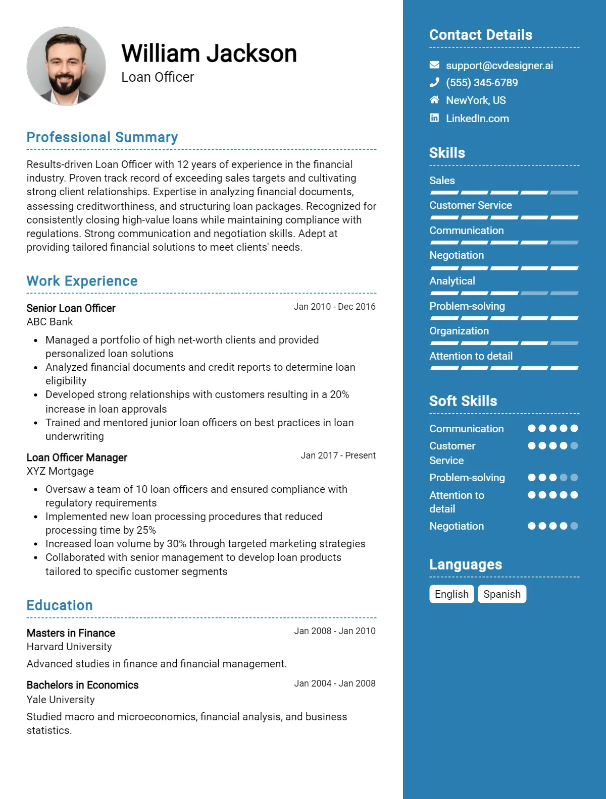 Loan Officer CV Example & Templates for 2026 Preview