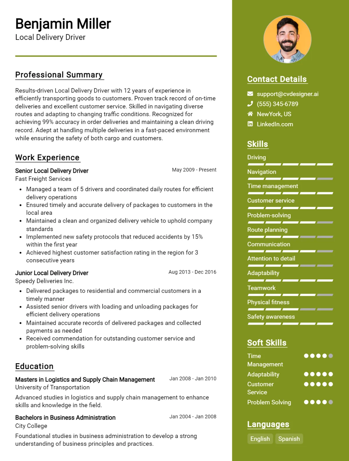 Local Delivery Driver CV Example For 2026: How to Craft a Winning CV Preview