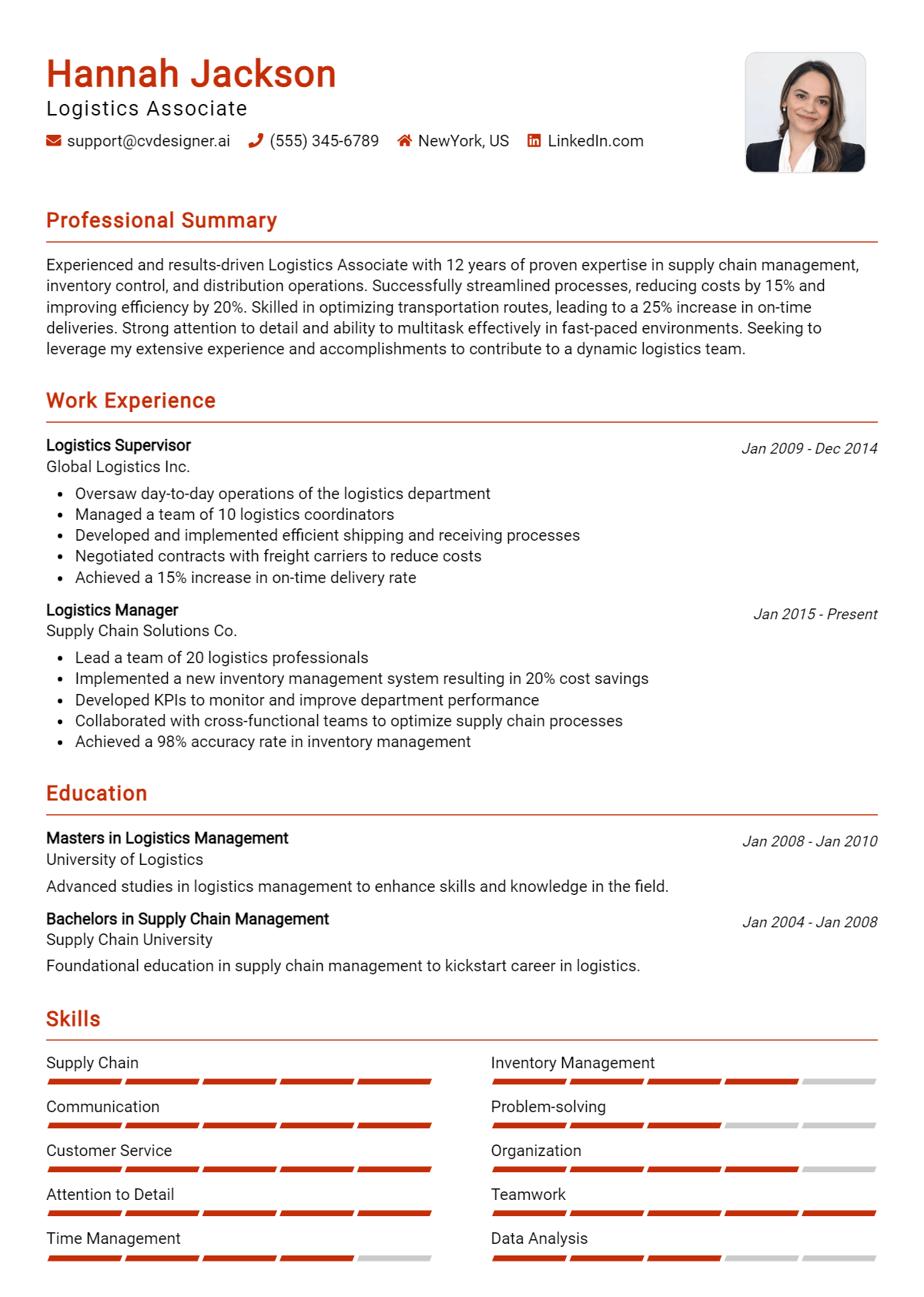 Logistics Associate Resume Example for 2026: Strategies & Templates Preview