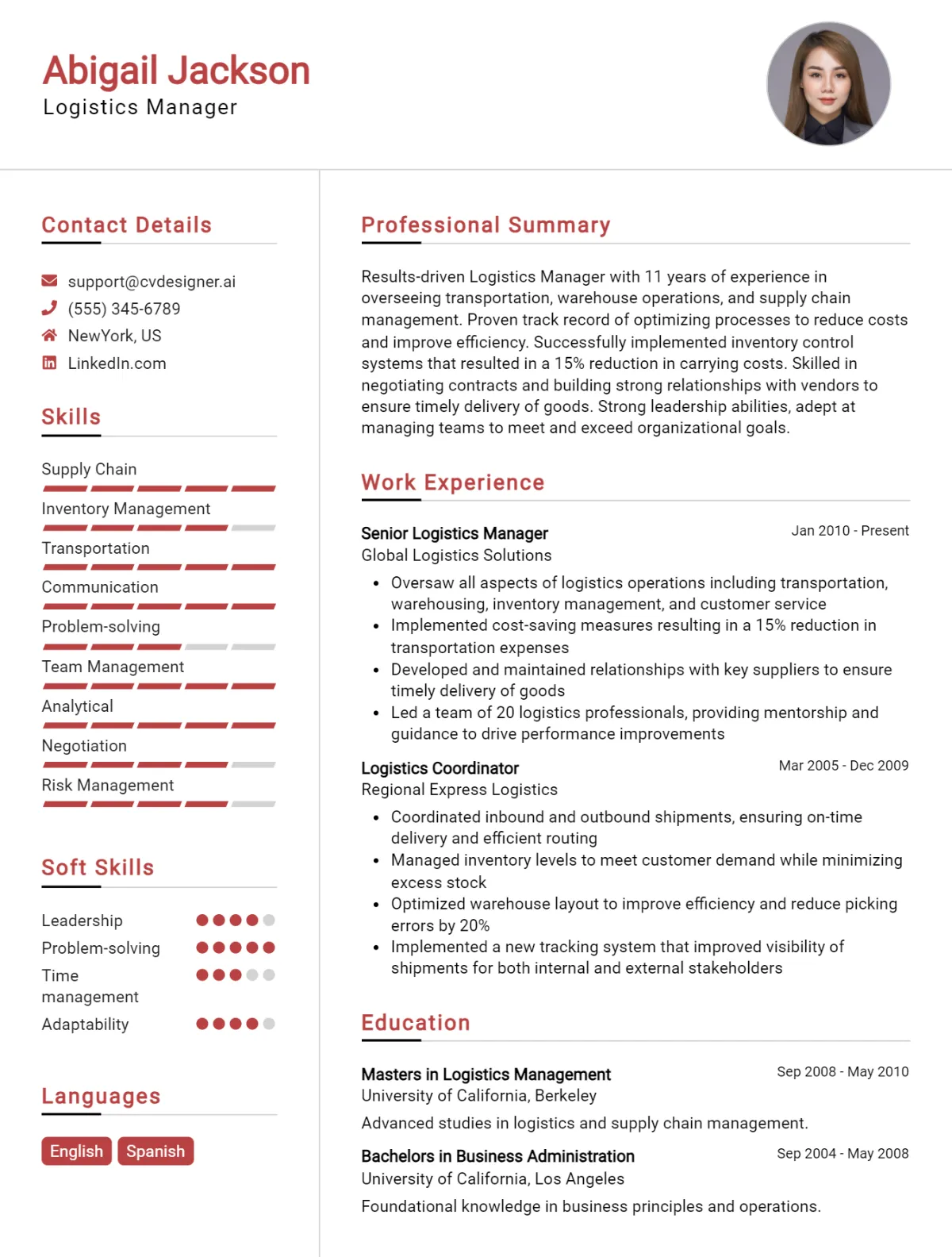12 Logistics Manager CV Examples And Downloadable Templates for 2026 Preview