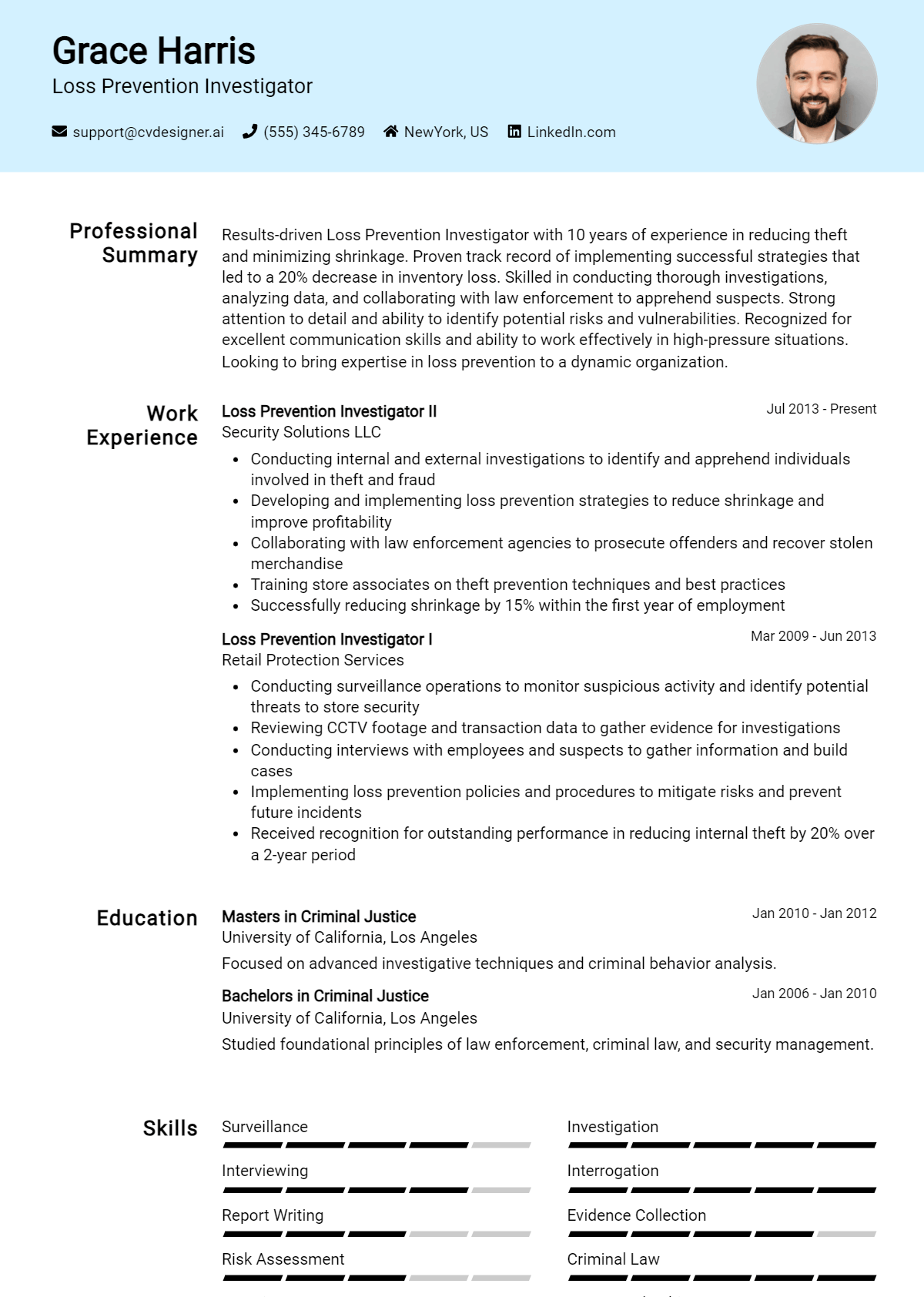 Loss Prevention Investigator Resume Example for 2026: Best Writing Tips Preview