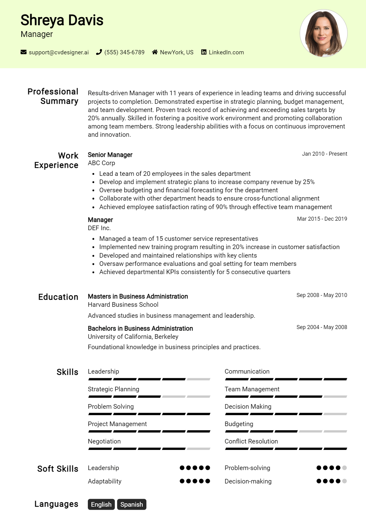 Manager Resume Example for 2026: Expert Tips Preview