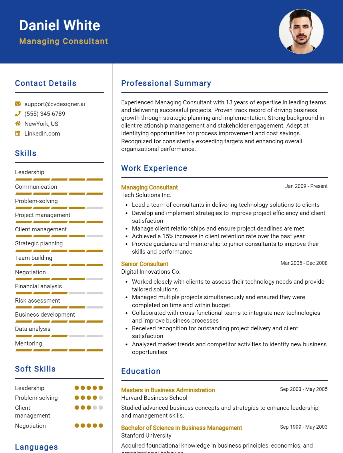 12 Managing Consultant CV Examples For 2026: Free Downloadable Templates Preview