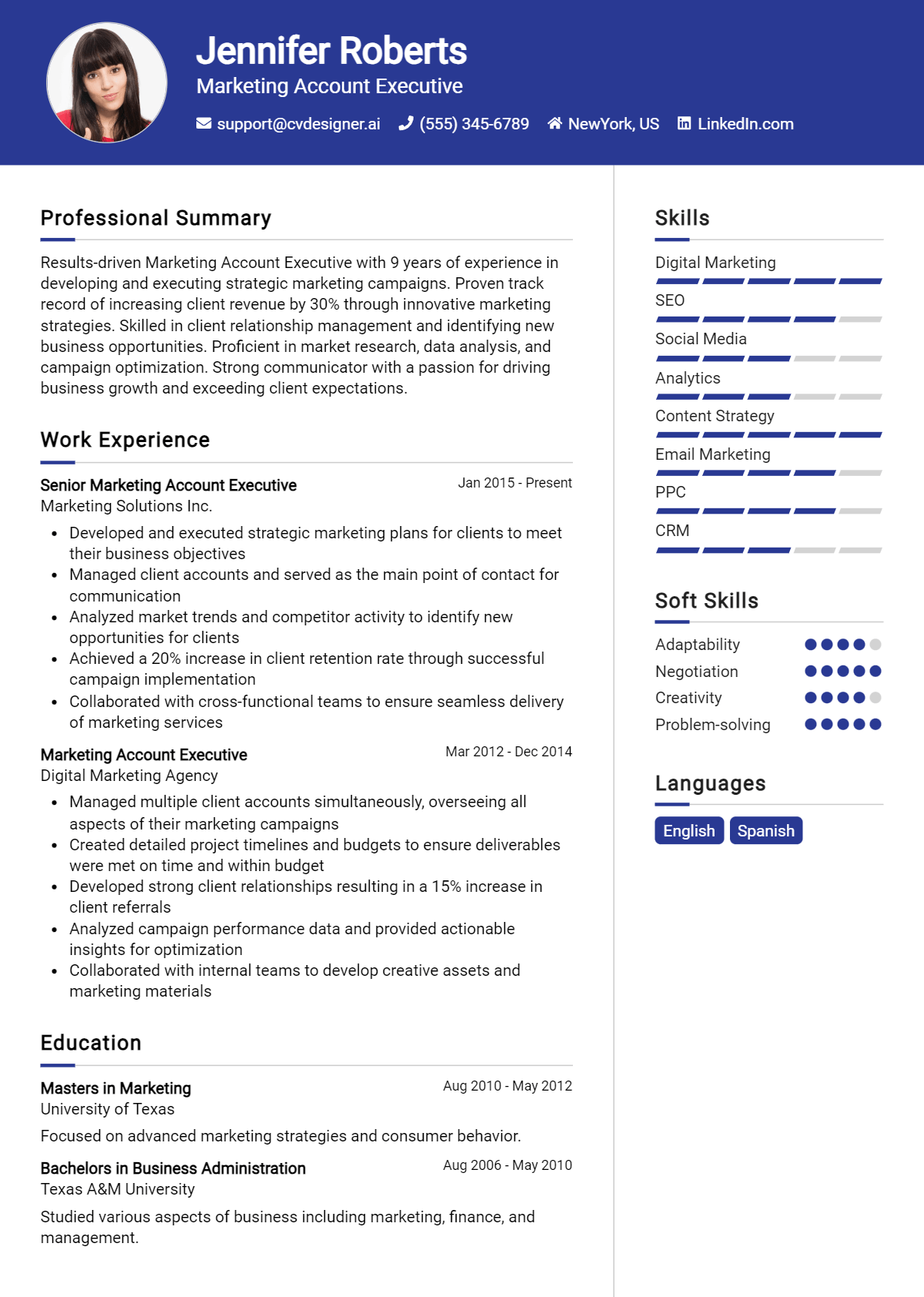 24 Marketing Account Executive Resume Examples for 2026: Best Writing Tips Preview