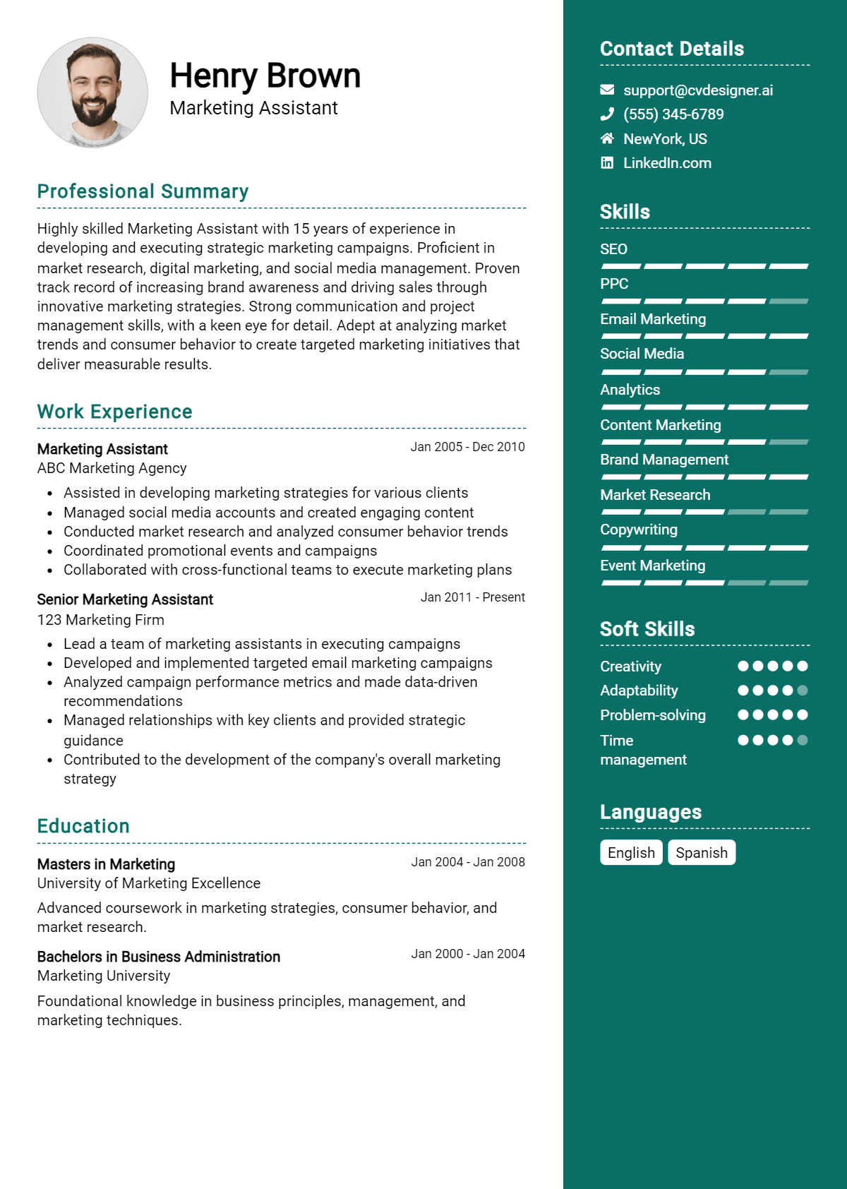 Marketing Assistant Resume Example for 2026: Expert Tips Preview