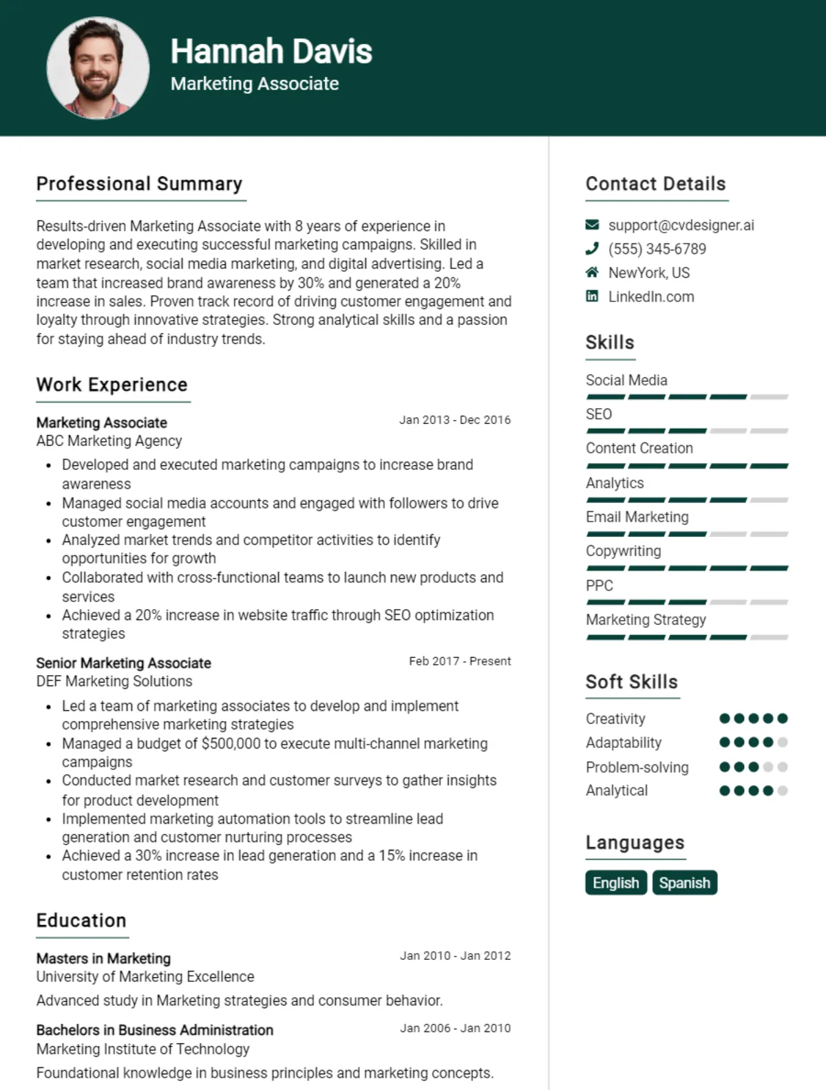 Marketing Associate CV Example For 2026: Top Tips & Samples Preview