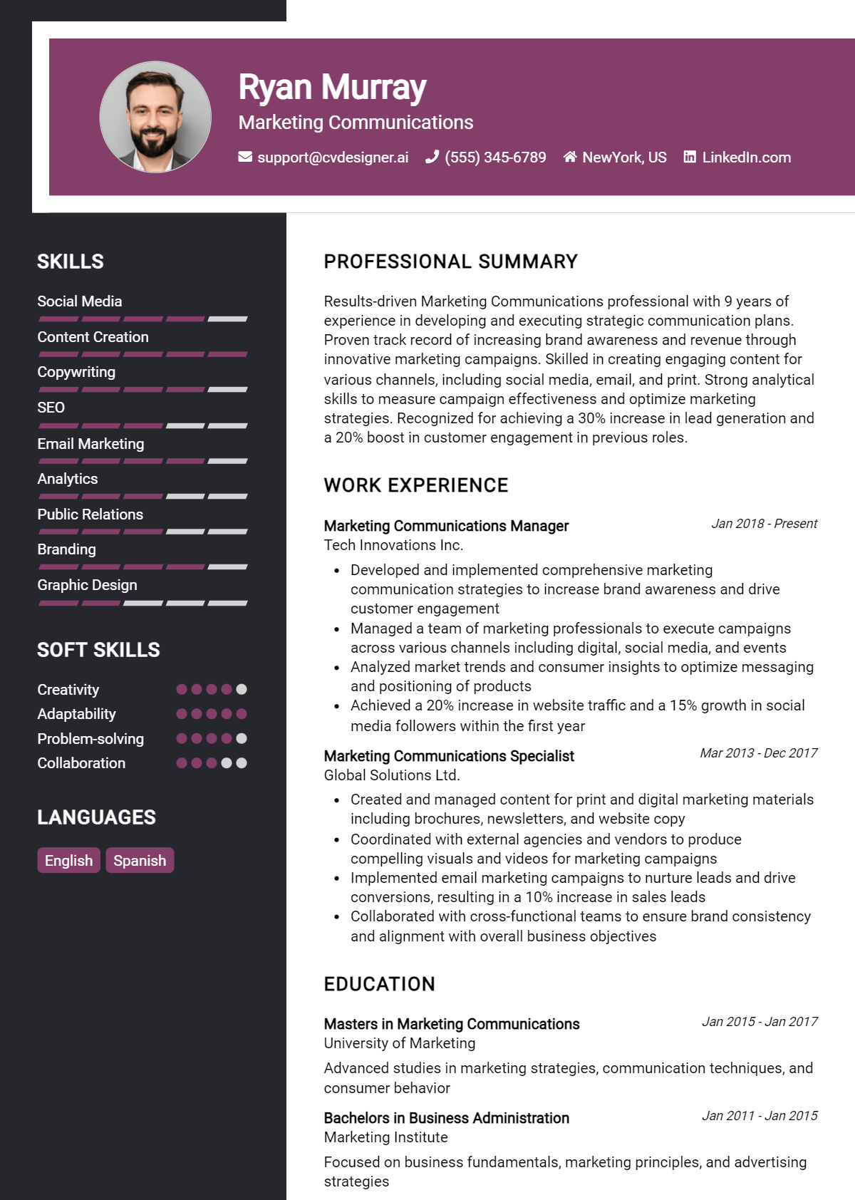 14 Marketing Communications Resume Examples for 2026: Ultimate Guide Preview