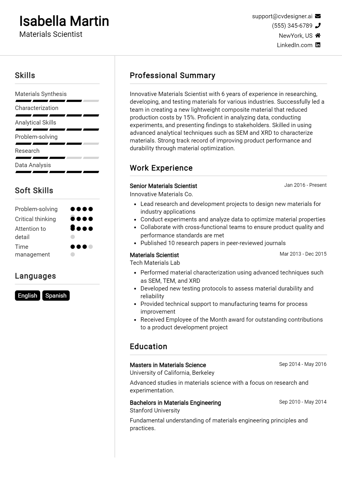 9 Materials Scientist Resume Examples for 2026: Expert Tips & Templates Preview