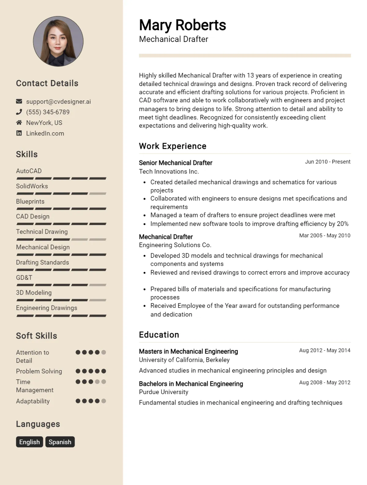 Mechanical Drafter CV Example For 2026: Top Tips & Samples Preview