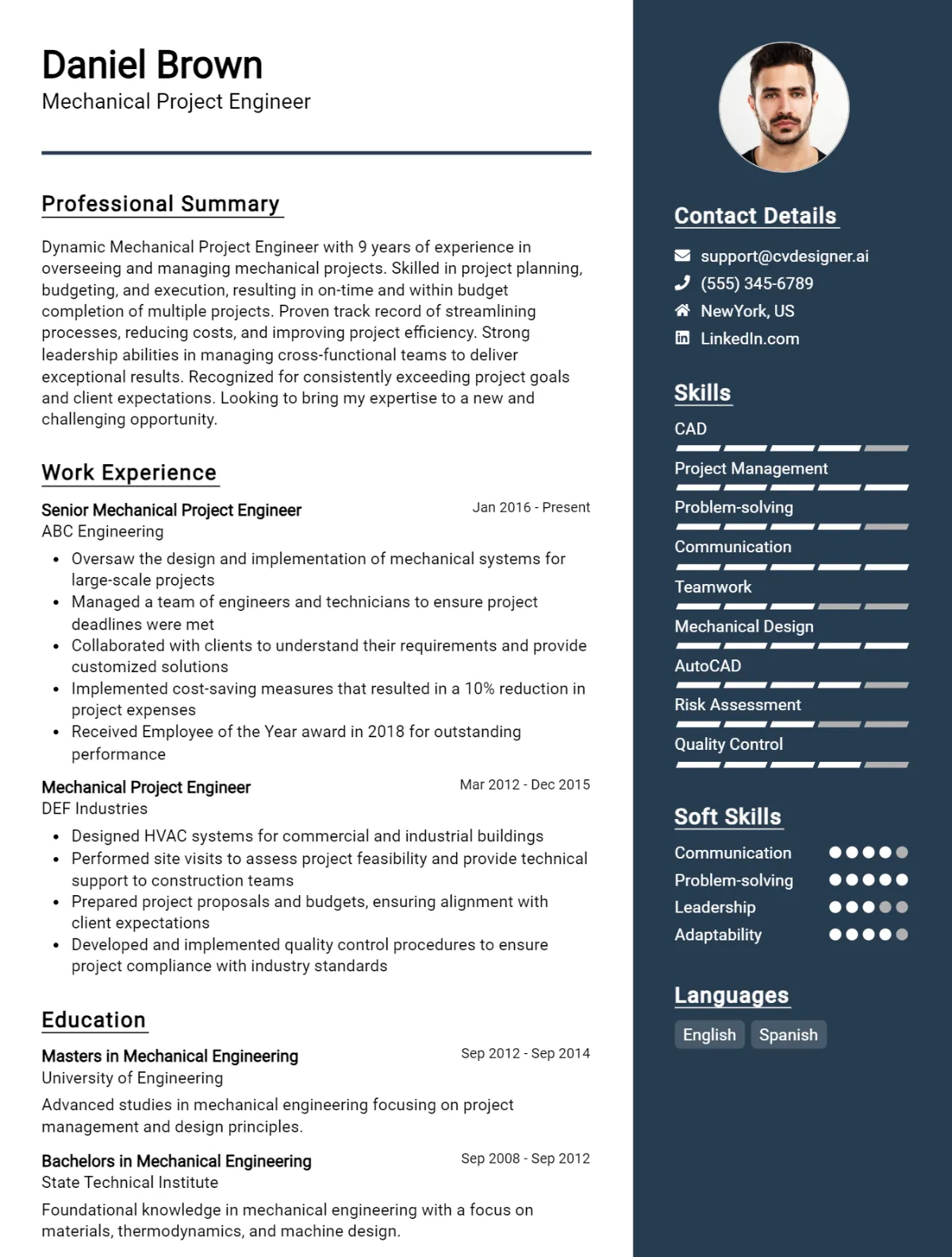 Mechanical Project Engineer CV Example For 2026: Top Tips & Samples Preview