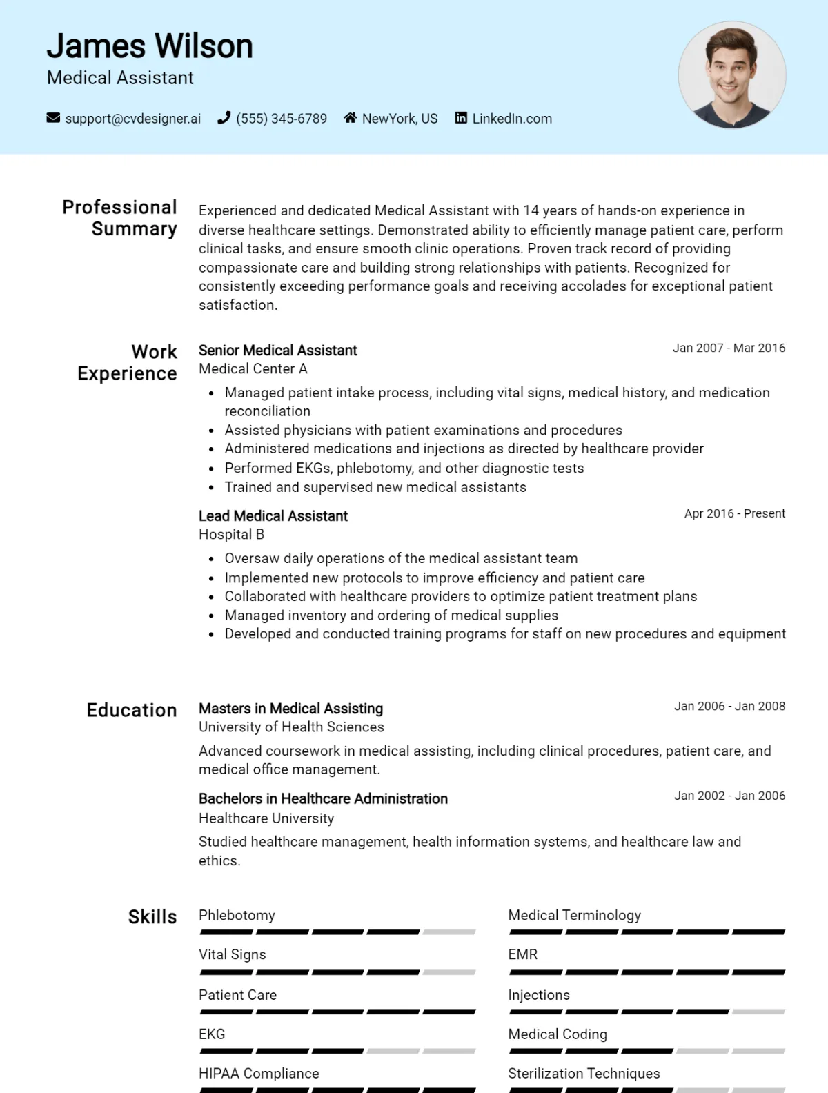 Medical Assistant CV Example For 2026: Best Writing Guide Preview