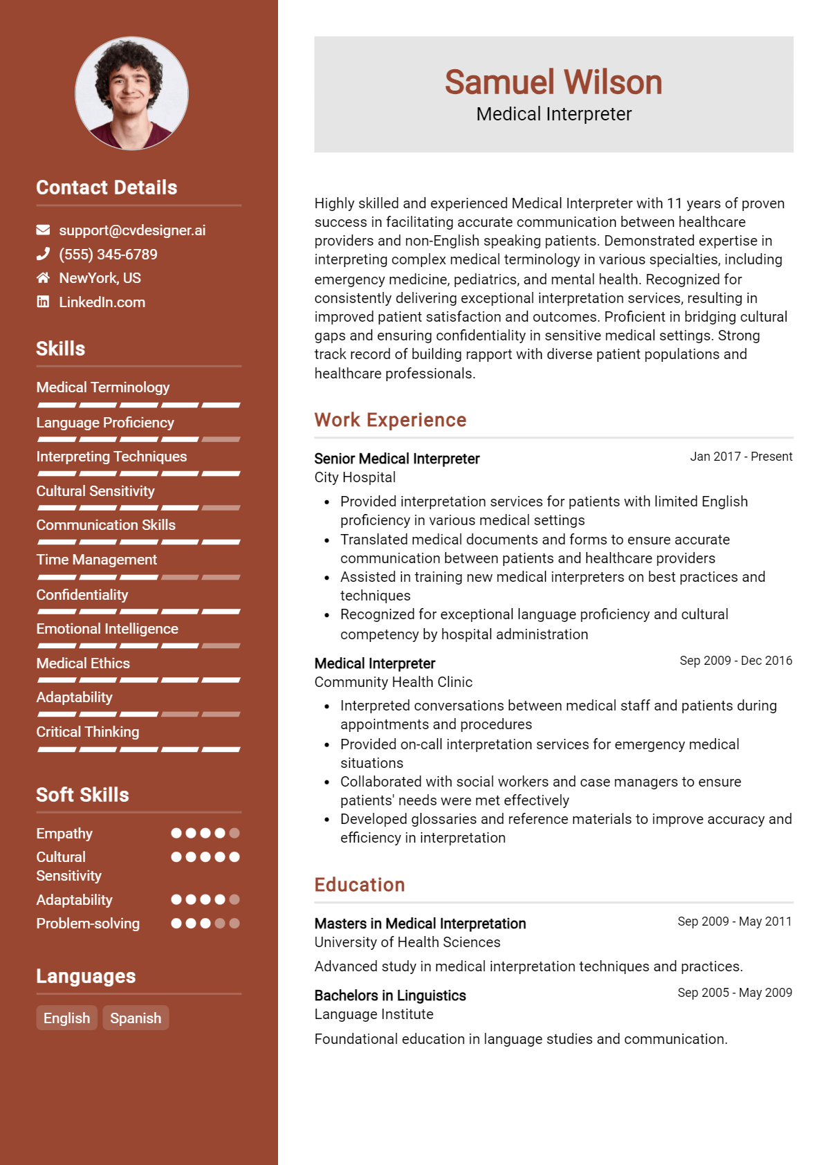Medical Interpreter Resume Example for 2026: Best Tips & Templates Preview