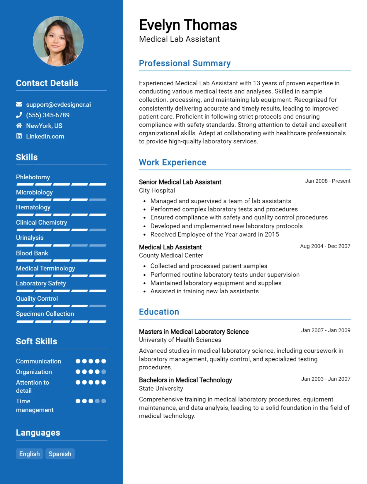 Medical Lab Assistant CV Example For 2026: Proven Tips & Templates Preview